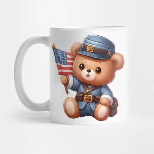 Cute Union Soldier Bear Kawaii Mug